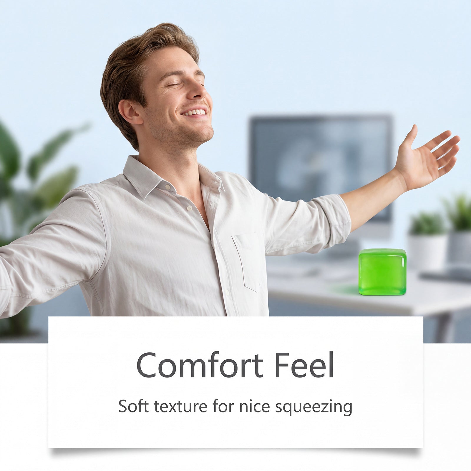 SquishRelief Mini Stress Cube - Anxiety Relief Toy
