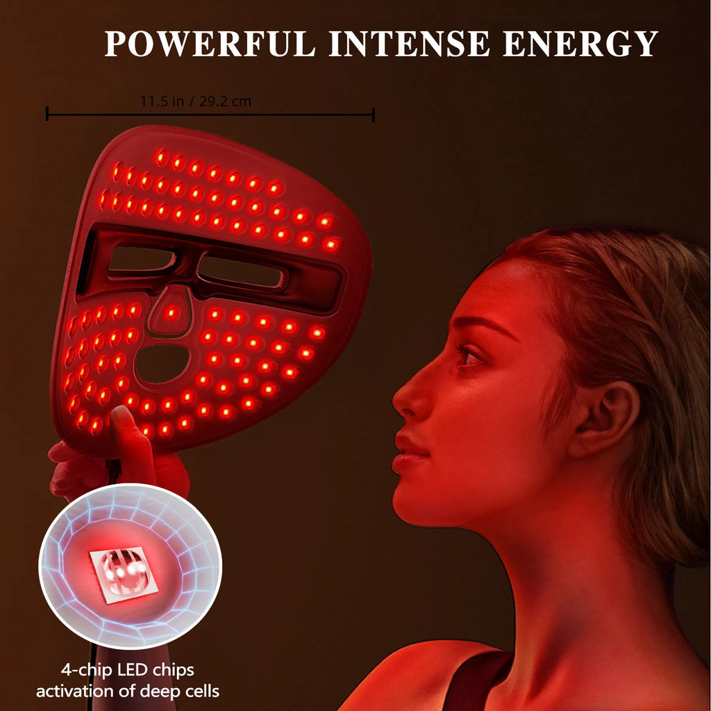 GlowPro LED Face Mask -- Red Light Therapy Skin Rejuvenator