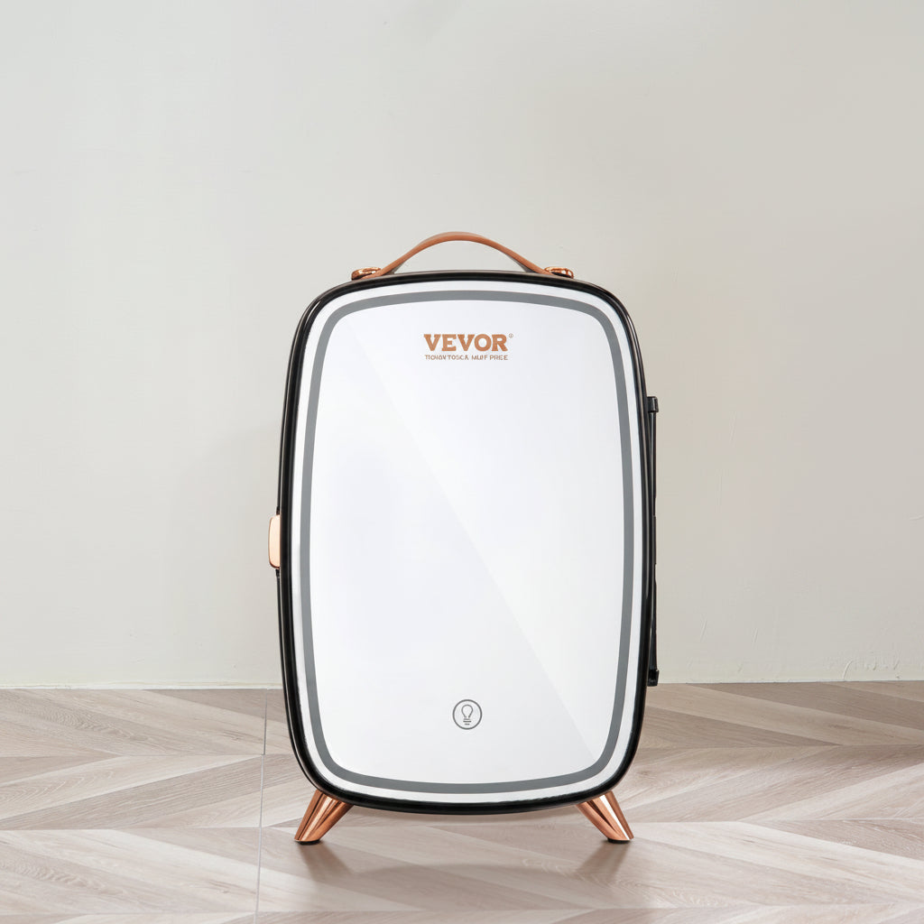 GlowChill Mini Skincare Fridge - LED Mirror Skincare Fridge