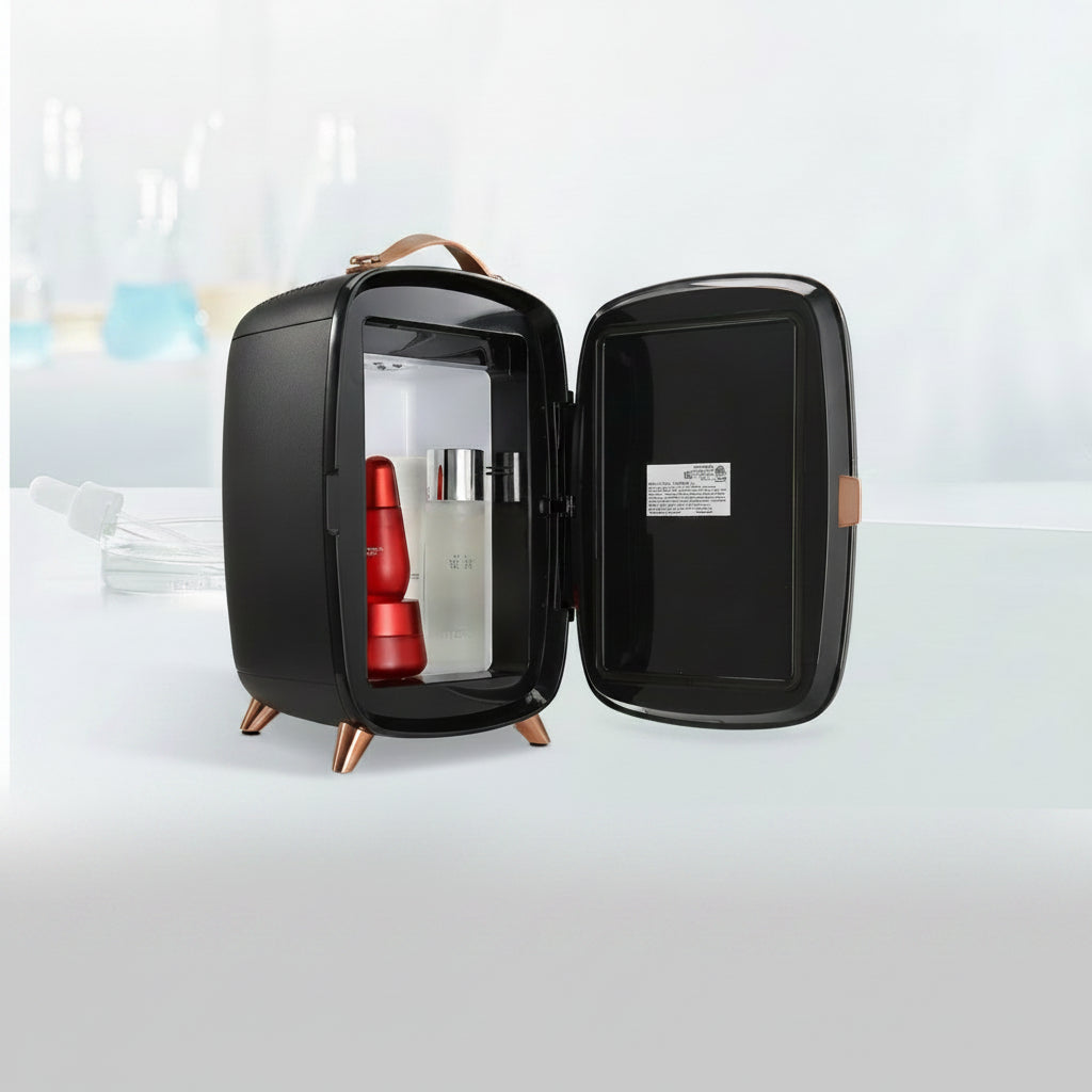 GlowChill Mini Skincare Fridge - LED Mirror Skincare Fridge