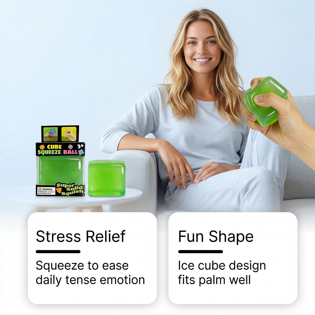 SquishRelief Mini Stress Cube - Anxiety Relief Toy