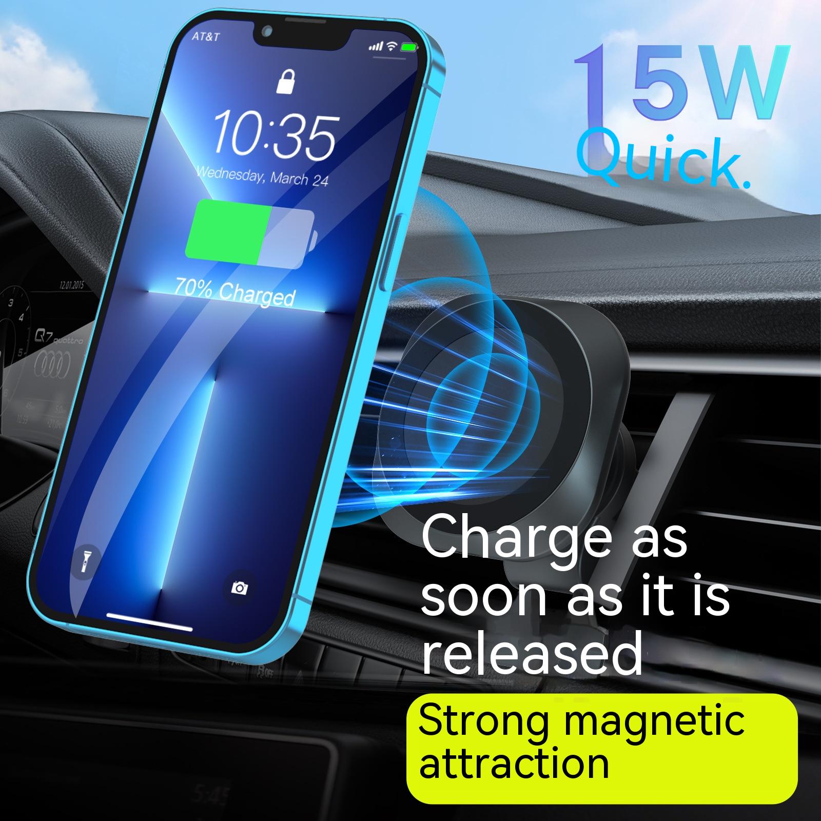 MagCharge Pro — Wireless Magnetic Car Charger