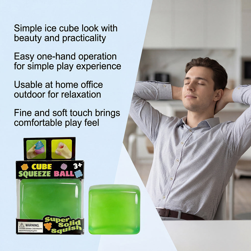 SquishRelief Mini Stress Cube - Anxiety Relief Toy